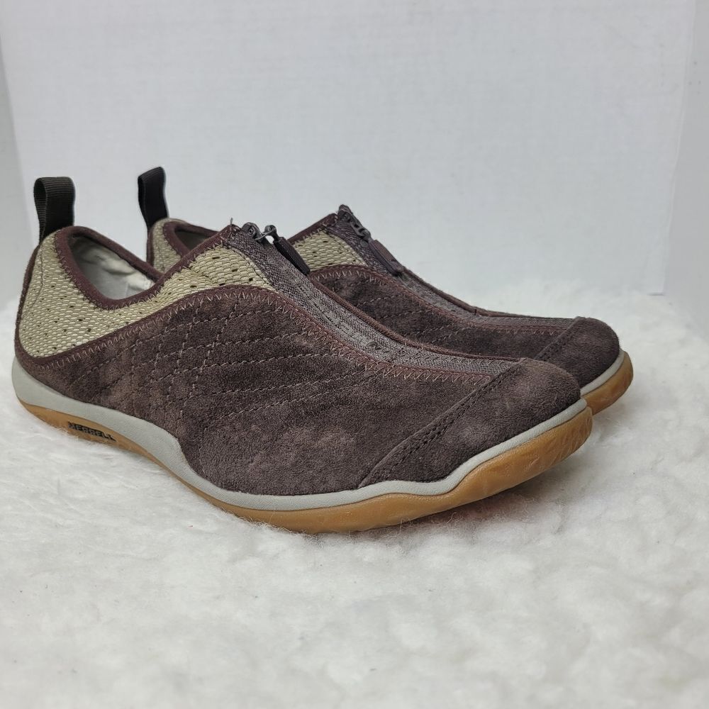 Merrell Lorelei  Shoes Women's Size 8. Suede Front Zip Up Espresso J68748  Great